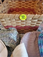 NICE BASKET OF LADIES HATS - CROCHETED