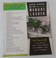 JD No. 30 Manure Loader Brochure