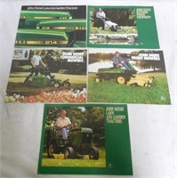 Lot of 5 JD Brochures Lawn Garden / Mowers