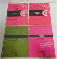 Lot of 4 JD Snowmobile Service Shop Manuals