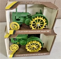 lot of 2 JD tracotrs,  1/16 JD D & BR on Steel