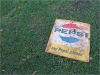 Vintage Pepsi (Say Pepsi Please) Sign