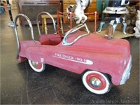 Vintage Little Red Pedal Car Fire Truck