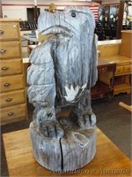 Yard Art Chainsaw Carved Eagle