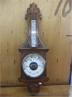 Antique Barometer and Mercury Thermometer