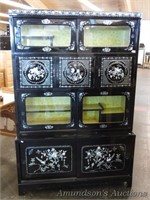 Vintage Asian China Hutch Cabinet
