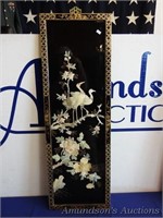 Asian Decorative Wooden Panel Bird Scene
