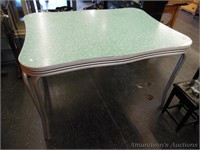 Vintage Green Aluminum Kitchen Table