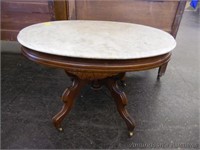 Antique Marble Top Side Table