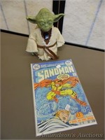 Sandman Comic and Yoda toy