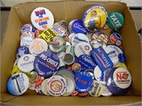 Box of Misc Political Buttons