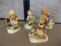 Set of 4 Porcelain Figurines