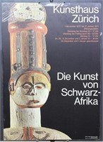 1971 Kunsthaus Zurich African Arts Exhibit Poster