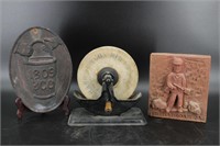 Grinding Stone, Coal Miners Tile, And Fire Marker