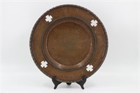 Arts And Crafts Style Commemorative Copper Platter