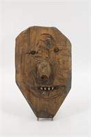 Folk Art Carved Wood Mask