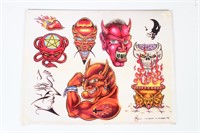 Vincent A. Myers Devil Tattoo Flash