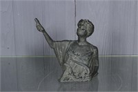 Figural Bronze Bust of Euterpe