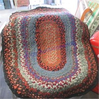 Oval braided rug, 41 x 54