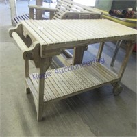 Wood slat patio cart, 20 x40 x 31" tall