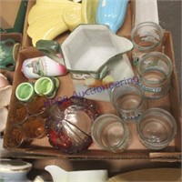 Assorted glass/ welches jelly glasses