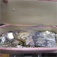 Jewelry, Canadian coins (pink case)