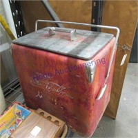 Old coca cola metal cooler
