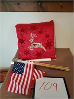 Pillow Reindeer,Flag Poster,  Etc.
