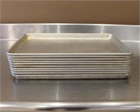 (10) ALUMINUM PAN BUN SHEETS, 18" X 13"