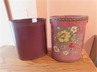 TWO WASTE CANS 1 FLOWER DESIGN