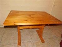 PINE TABLE SOME MARKS ON TOP 47" W X 33" X 30h H