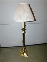 HEAVY BRASS CANDLE STICK LAMP