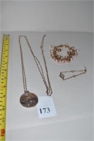 NECKLACE COPPER FINISH 925 ITALY .55 TROY OZ,