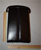Wine Tote Faux Leather w/ gold color opener