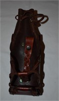 LEATHER WINE TOTE --BOTTLE NOT INCLUDED