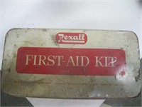 Collectible Vintage Medical Rexall First Aid Kit