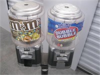 2 Gumball Machines Candy/ Gum With Stand 25 Cent