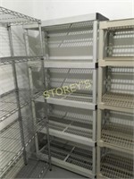 5 Tier Plastic Storage Rack - 36 x 18 x 72