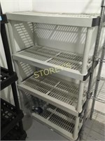 4 Tier Plastic Storage Rack - 36 x 18 x 55