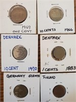 Misc. Individual Coins; Germany, Denmark, Finland