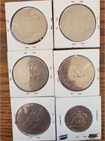 Misc. Individual U S Coins; Dollar, Half Dollar