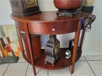 1/2 Moon Style Wood Accent Table