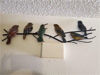 Metal Birds On Branch Wall Decor
