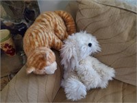 2pc Stuffed/ Plush; Cat/ Dog