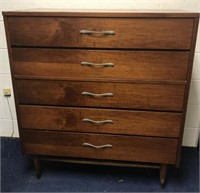 5 Drawer Walnut Chest by Lane 43"  Tall 18"