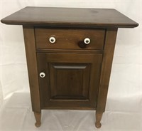 Small Pine Side Table with Drawer 15” Deep 20”