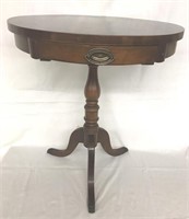 Two Round Mahogany Tables measures 22” Diameter