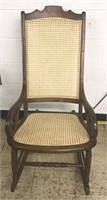 Nice Bentwood rocker with cane bottom and back