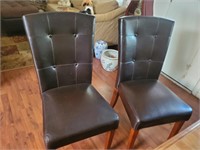 2pc Black Armless Chairs #1