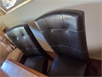 2pc Black Armless Chairs #2